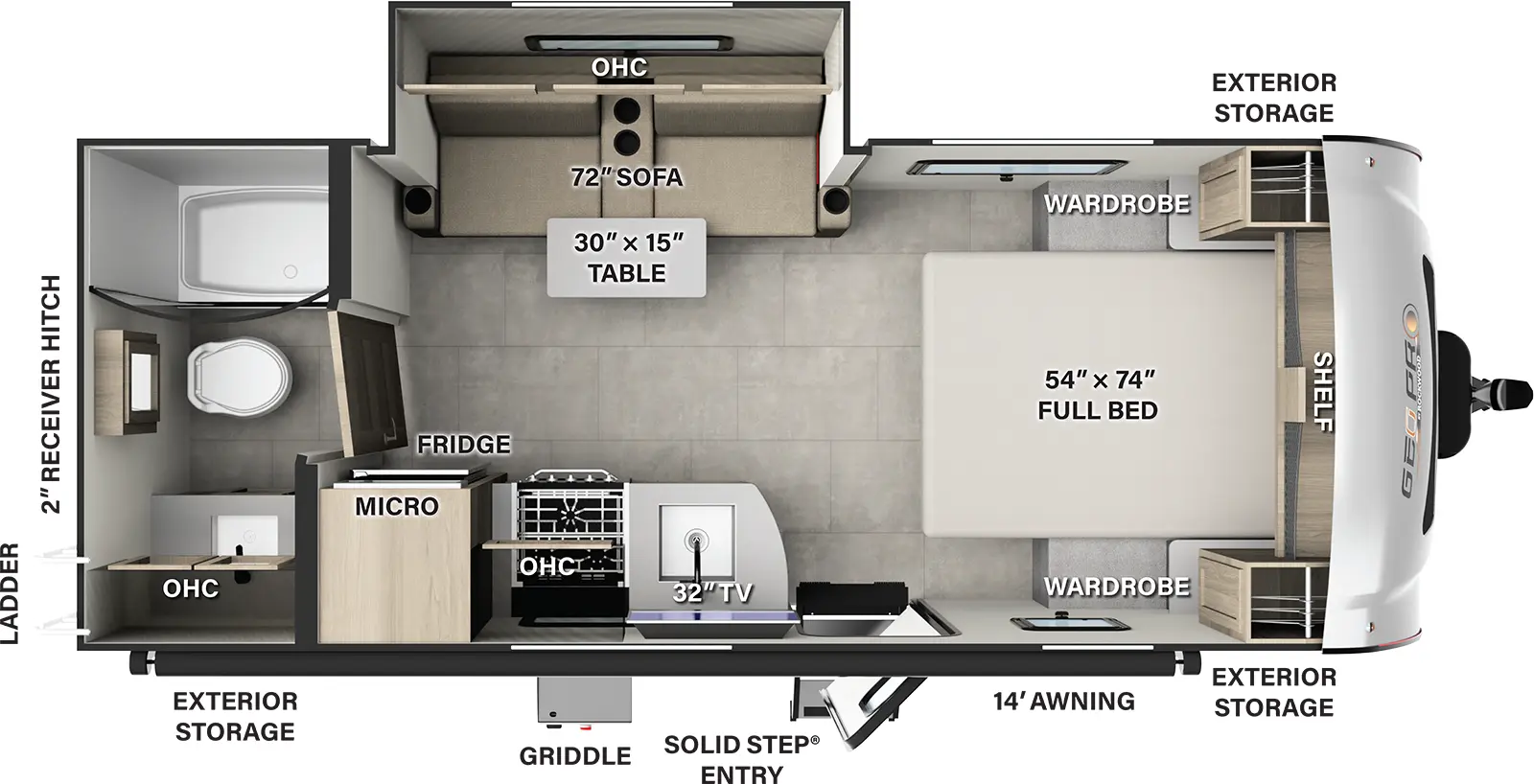 Rockwood Geo Pro G20FBS Floorplan